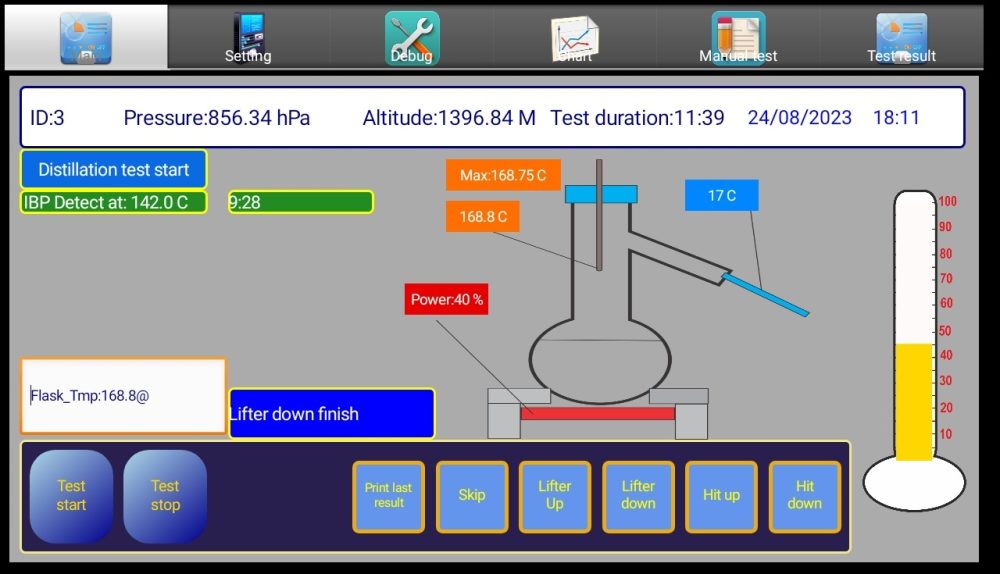 4 Edit1 دستگاه تقطیر در اتمسفر تمام اتوماتیک ASTM D86